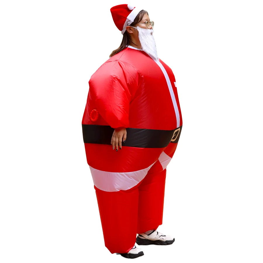 Christmas Funny Inflatable Costumes Gingerbread Man Santa Claus Elf Snowman Tree Penguin Adult Halloween Carnival Party - view 4