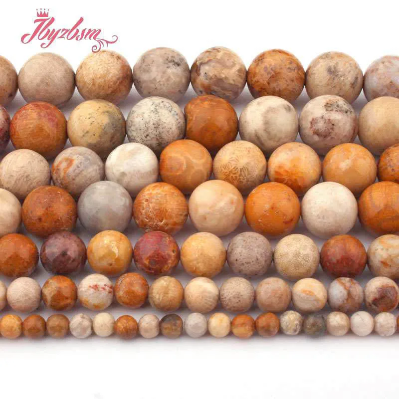 

Natural Coral Agate Round Stone Beads For Necklace Bracelets Jewelry Making Strand 15Inches 4mm 6mm 8mm 10mm DIY Loose Beads