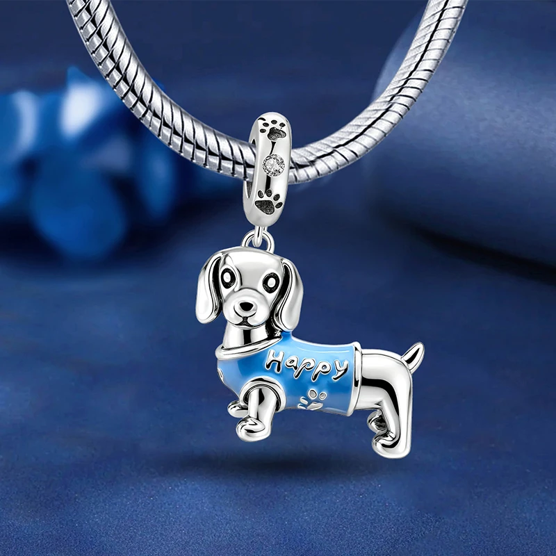 925 Sterling Silver Sausage Dog Pumpkin Bear Unicorn Animal Series Bead Fit DIY Bracelet Making Gift Of High Quality Jewelry