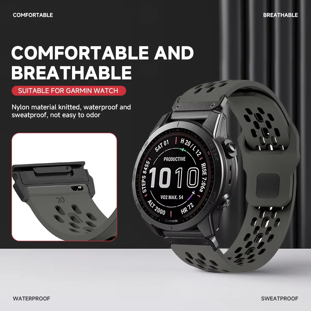 20 22 26mm for Garmin Fenix 8 51mm 7X 7 Pro Fenix 6X 6 5X 5Plus Tactix 7 Quick Fit Sports Silicone Band Forerunner 965 945 Strap