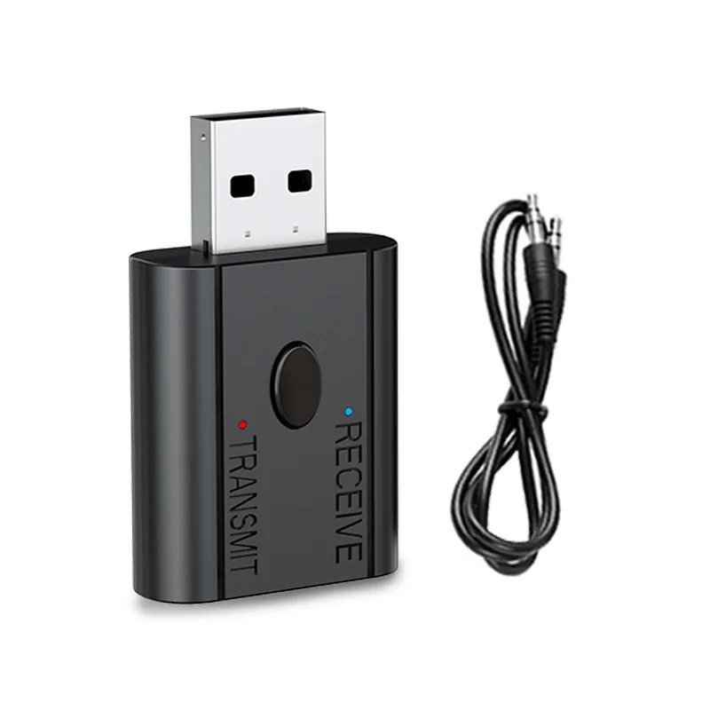 Bluetooth 5.3 Audio Receiver Dongle USB To 3.5mm Jack Car Audio Aux Bluetooth 5.3 Handsfree Kit For Car Receiver BT Transmit