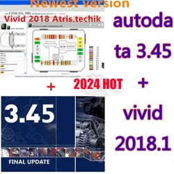 Logiciel de voiture AutoData 2024, données d'atelier vives, Atris-Stakis Technik 3.45 V, plusieurs langues, polonais, lien espagnol, disque dur, chaud, 2018.01