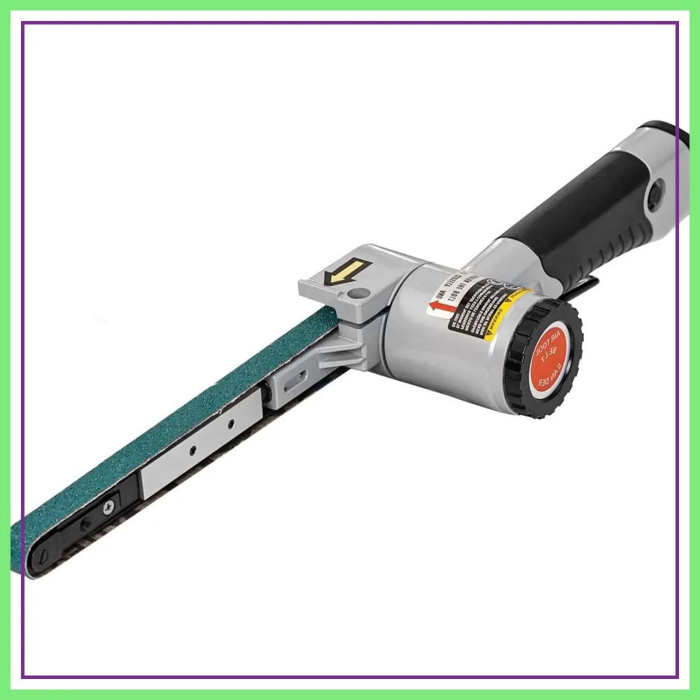 

1/2" x 18" Mini Air Belt Sander - 16000 RPM Handheld Pneumatic Tool with 3 Belts
