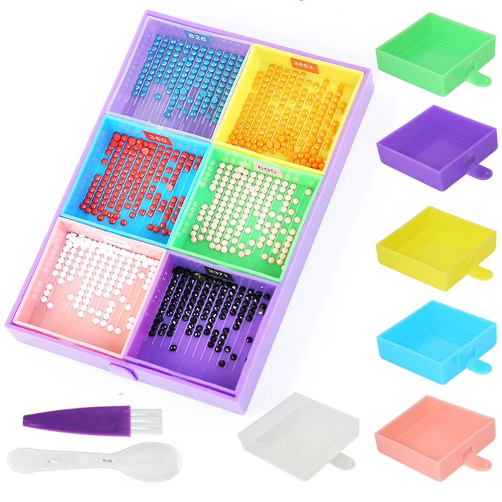 

Diamond Painting Trays Box Organizer Boxes Beads Diamonds Accessories Art Jewelry Accessory Kit Tools Pencil Mosaic Storage Tray