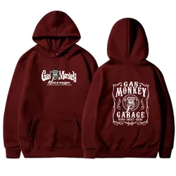 Gas monkey garage hoodie Harajuku pattern autumn pullover fashion unisex long sleeved winter casual street wear outdoor wear