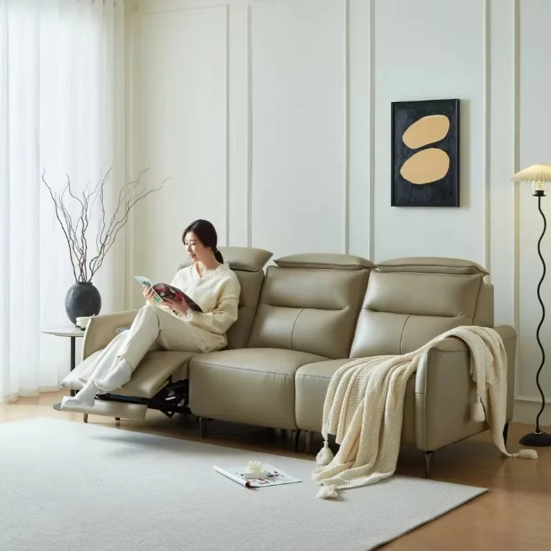 

Modern Luxury Living Room Furniture Set Electric Leather Living Room Modular Sofa