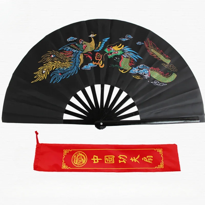 태극권 쿵후 팬 중국 전통 무술 쿵후 팬 Ventilador 휴대용 대나무 손 접는 팬