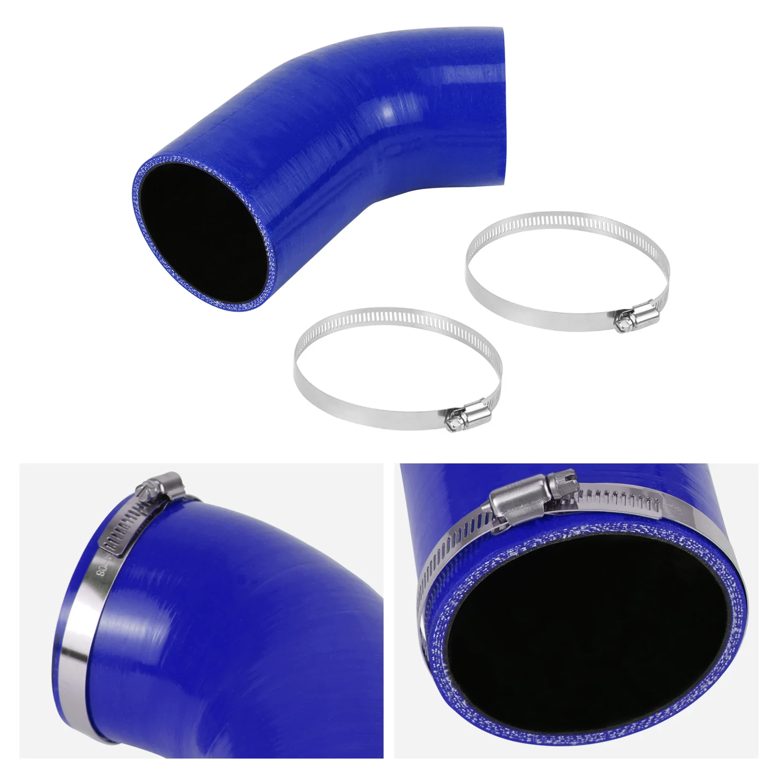 BEVINSEE Silikon-Ansaugmanschette für BMW E90 E91 E92 E93 323i 325i 325xi 328i 328xi 330i 330xi, E82 E88 125i 128i, X1 E84 25iX 28iX – Detail 5