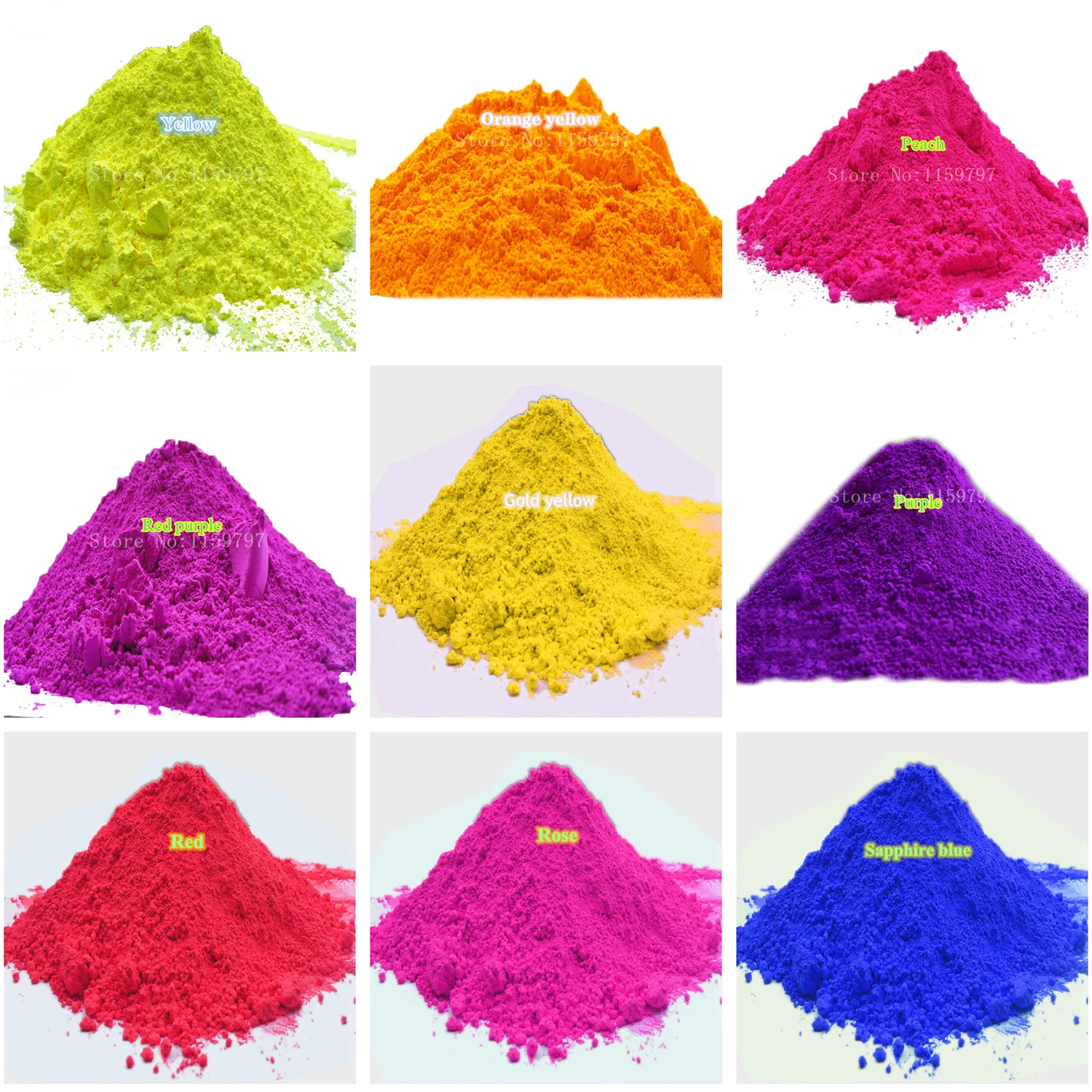 

500g NEON Peach Shiny Fluorescent Phosphor Powder Nail Polish&Painting&Printing Decoration Pigment Making Soap Material