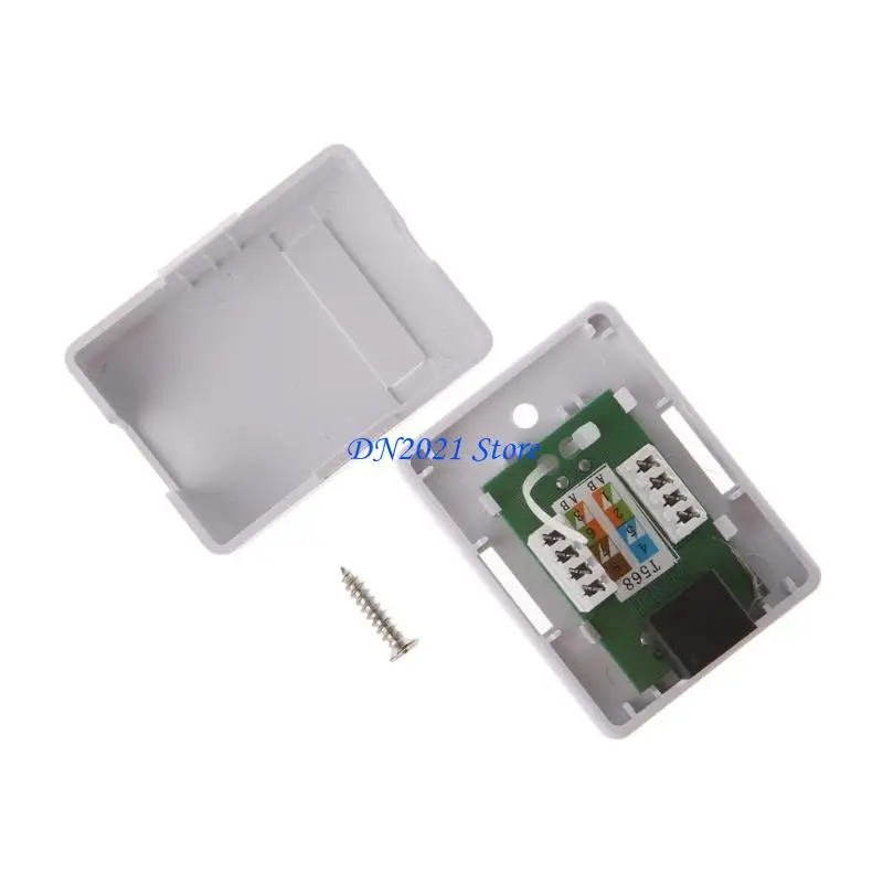 F3KE Cat6 RJ45 8P8C UTP Unshielded Single Port Desktop Mount Box CAT6 Module