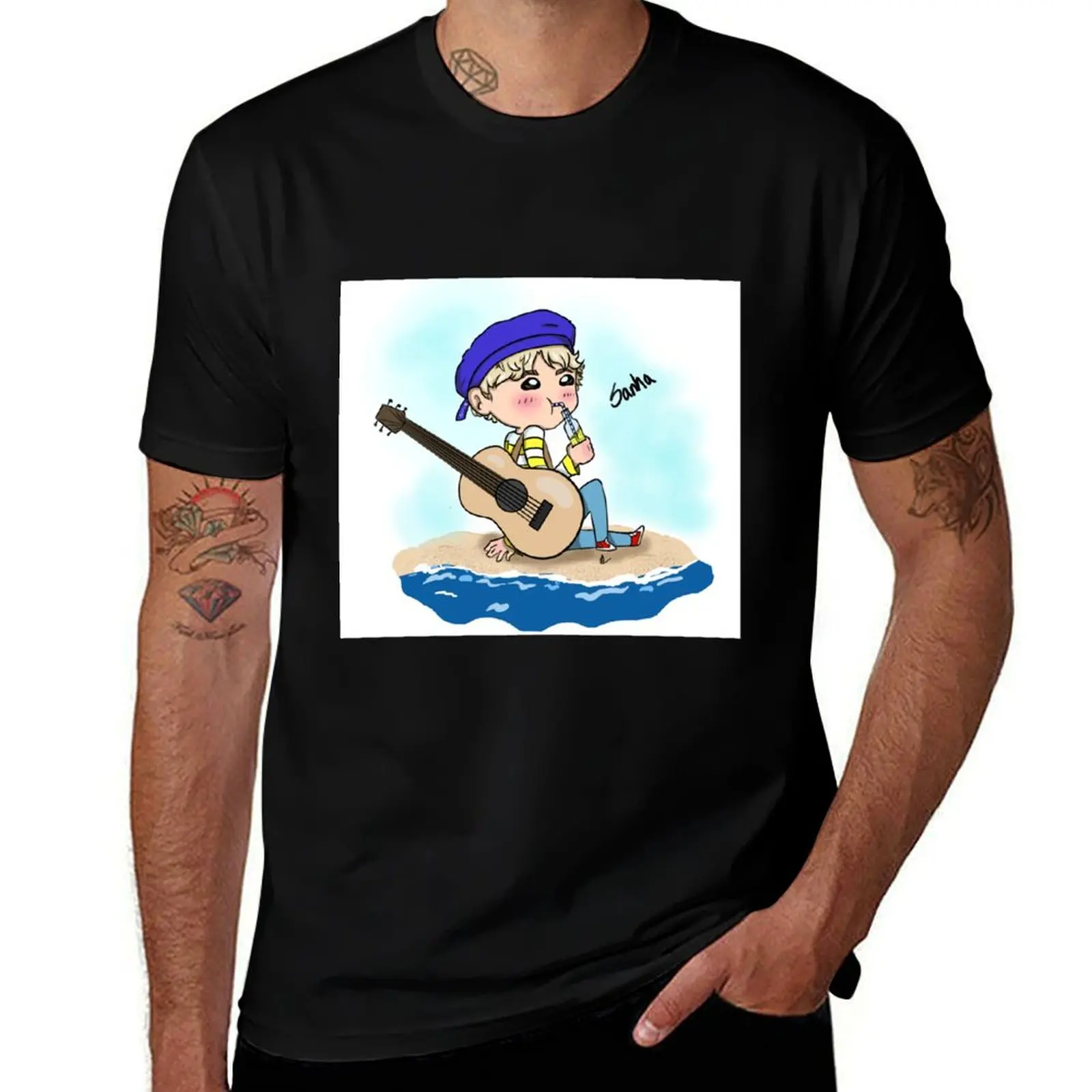 Beach Yoon Sanha T-Shirt Basic Simple Design Short Sleeve Shirt T-Shirt