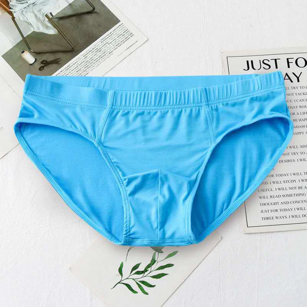 

Men Solid Briefs Mid Rise Lingerie Breathable Underwear Seamless Sports U Pouch Men's Triangular Panties Soft Underpants Men