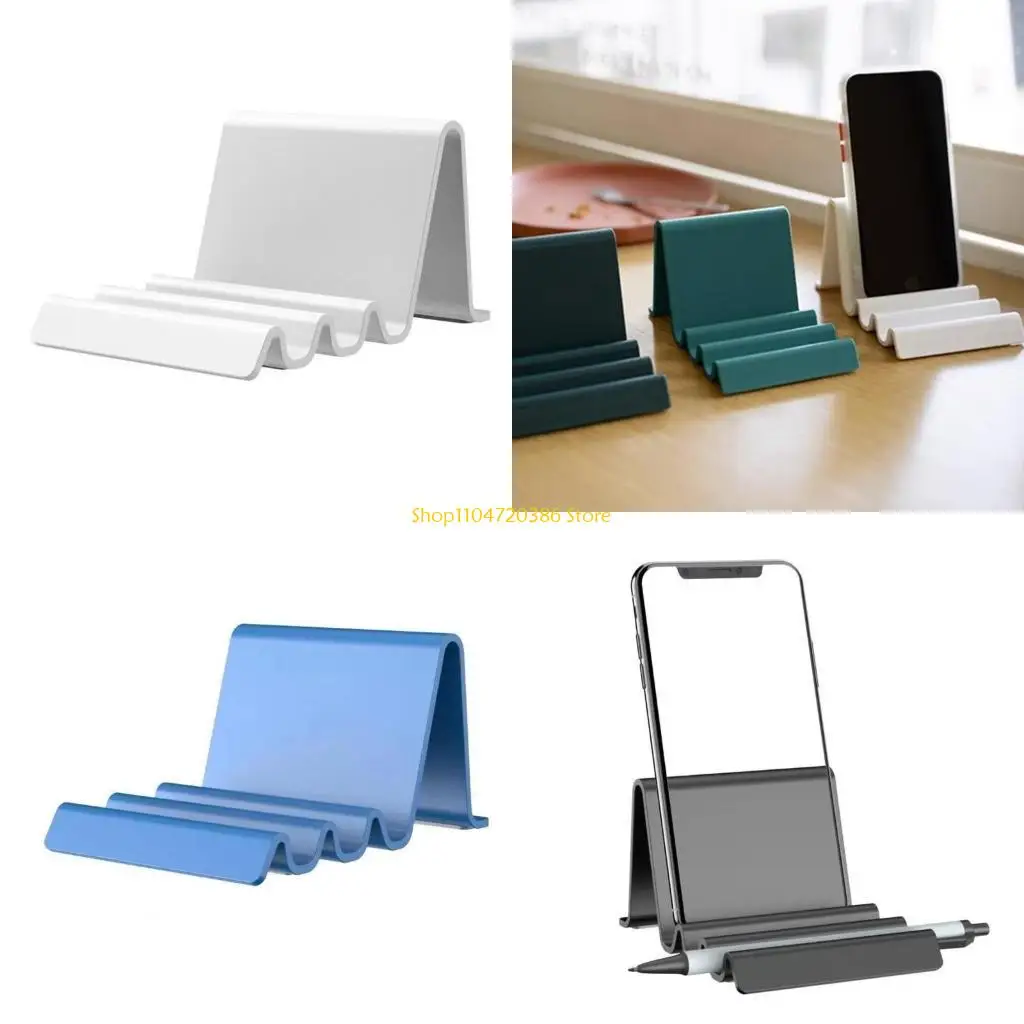 K0EA Tablet Smartphone Stand 360 Degree Rotating Base Nonslip Waving Pattern Space Saving Ergonomic Viewing Reading Position