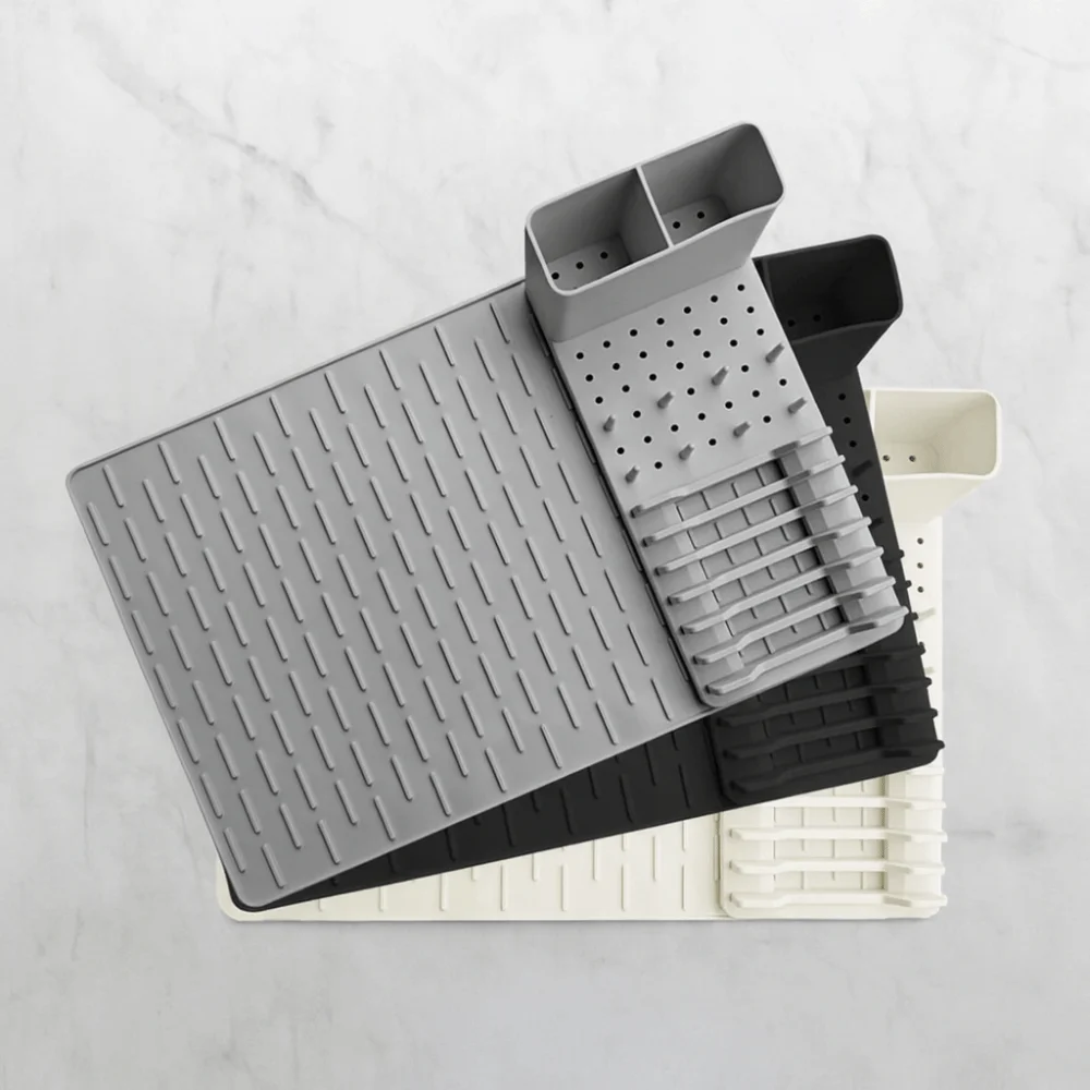 

Многофункциональная силиконовая сушилка для посуды, складной термостойкий коврик для сушки посуды, нескользящий утолщенный органайзер для посуды в раковину, кухонный аксессуар