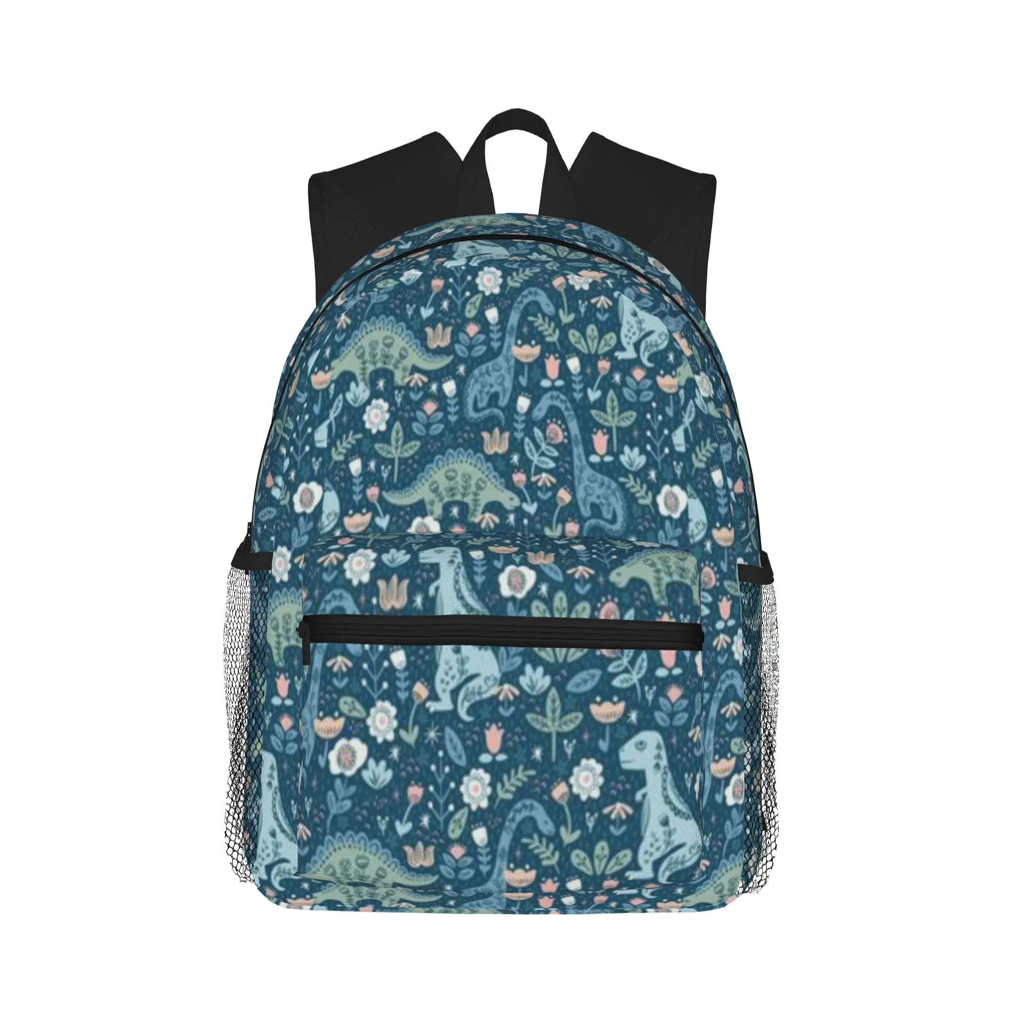 Folk Dinosaurs in Blue  Casual Backpack for Students and Adults Men's backpack