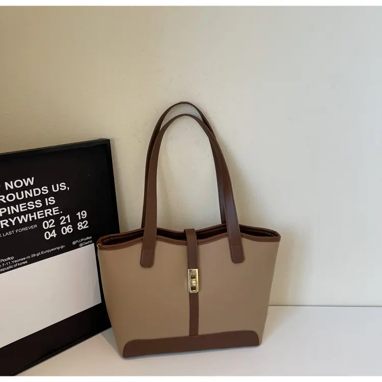 

2025 Autumn 259 New Popular Simple and Versatile Portable Shoulder Bag Casual Tote Bag Fashionable Large-capacity Women's Bag