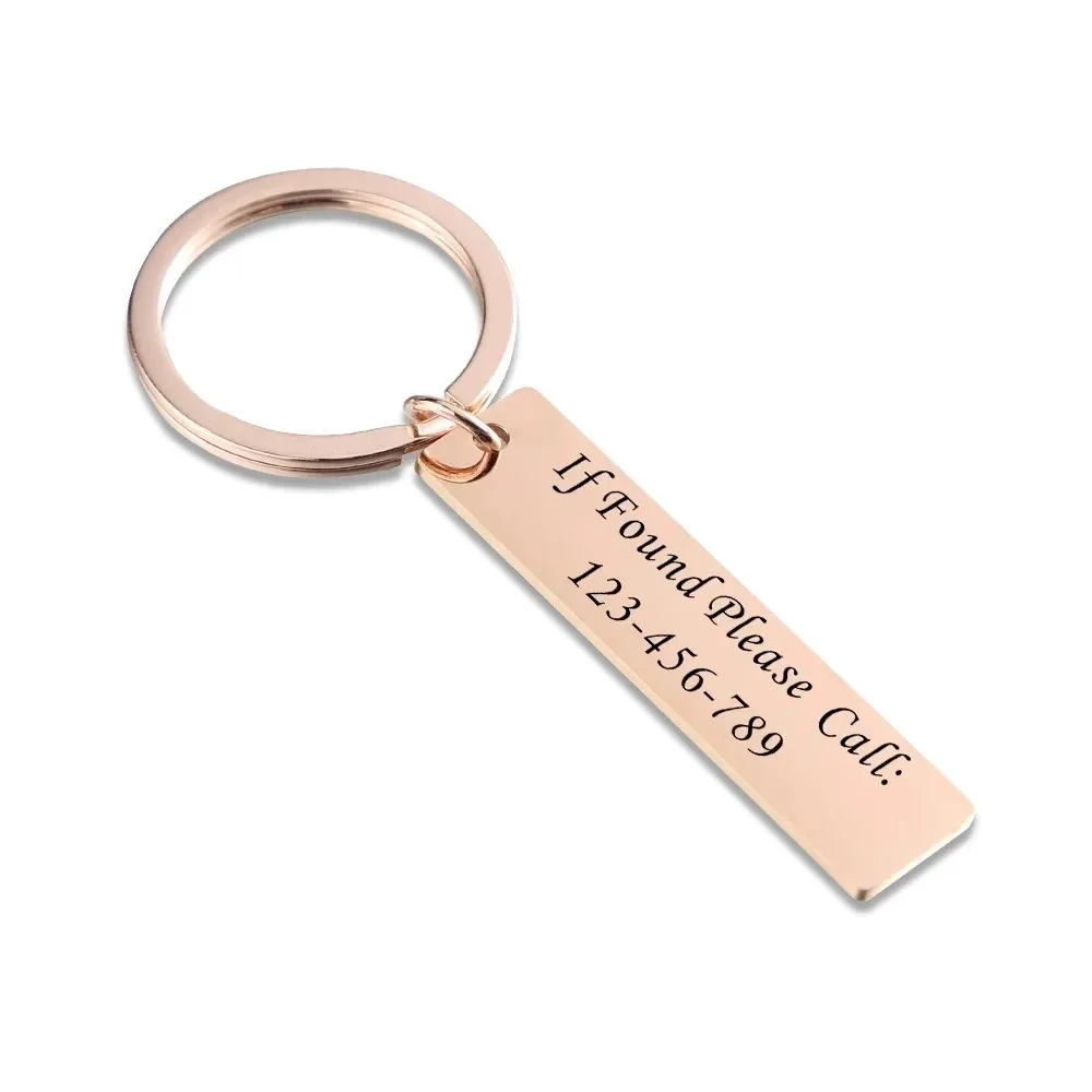 Personalized Long Fine Custom Name Keychain