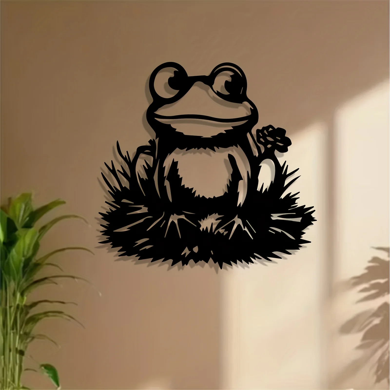 Jumping Frog Iron Wall Art Spring Garden Metal Sculpture Fence Backyard Wildlife Mural Decor Gift Ornament