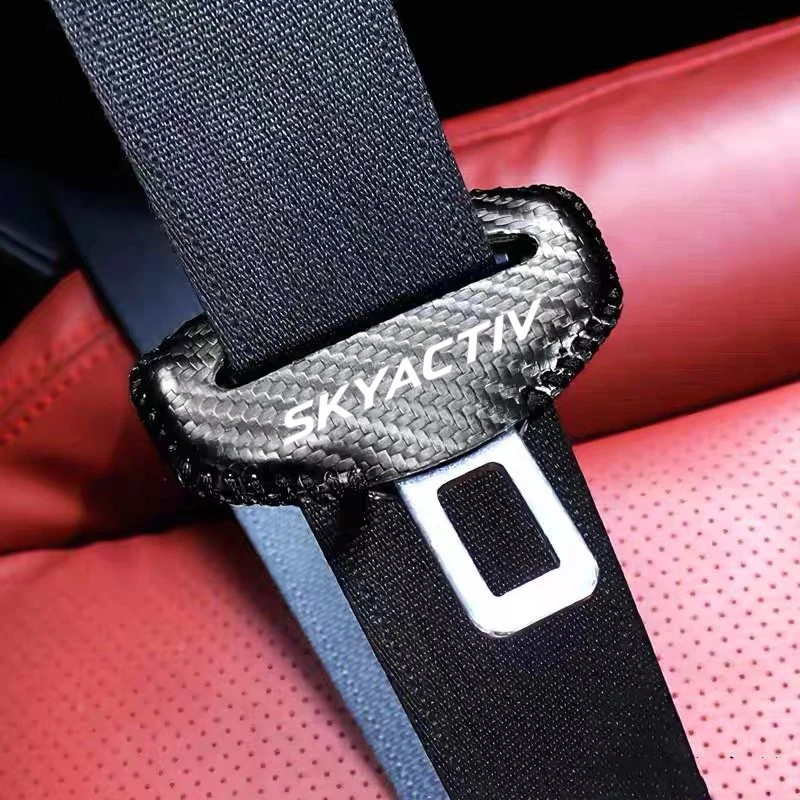 2PCS Car Seat Belt Buckle Plug Protective Cover Car Safety Seatbelt Anti-scratch For Mazda skyactive 2 3 5 6 8 cx3 cx4 cx5 cx7