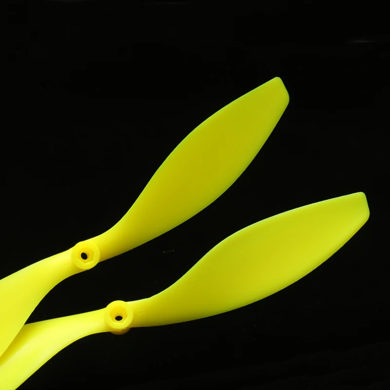 10PCS Slow-speed Motor Propeller Dia 3mm Yellow Blades 9070 8030 9047 8060 9048 Prop Paddle for RC Fixed Wing Airplane Model