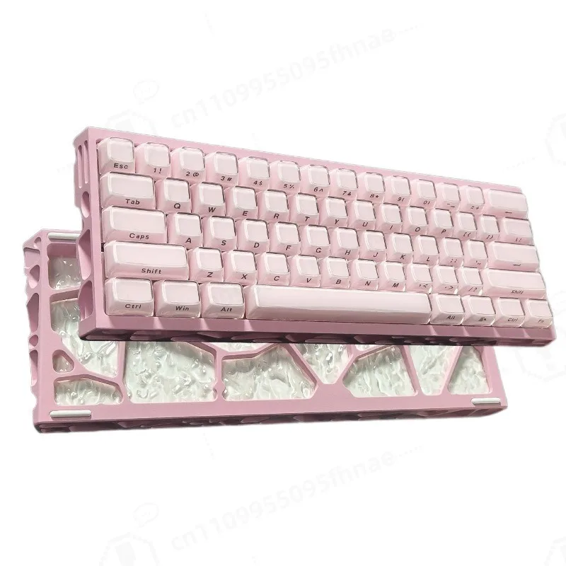 3 Mode Hollow Aluminum Custom Gaming Keyboard Magnetic Switch Translucent Jelly DIY Mechanical Keyboard Kit