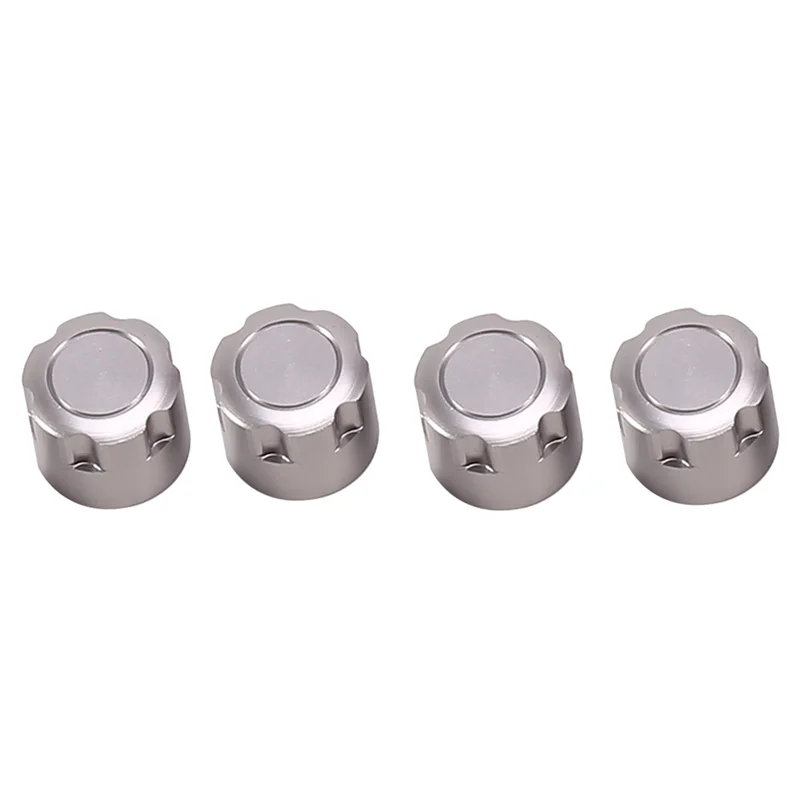 Écrous de blocage central en aluminium M4, capuchons de roue en métal pour Axial SCX10 Traxxas TRX4 1/10 RC, pièces de voiture sur chenilles, argent, BAAA-4PCS
