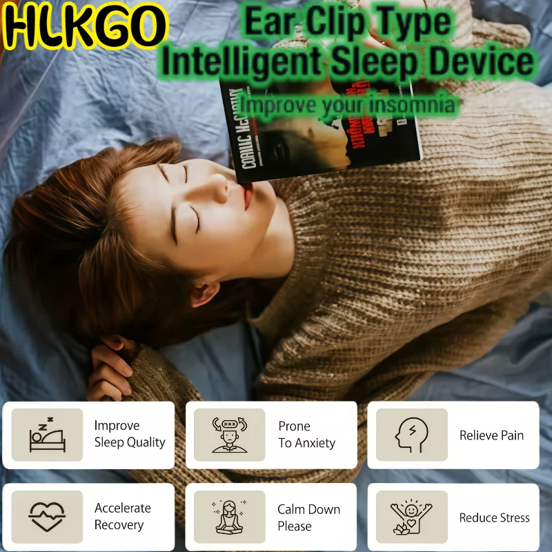 

Smart Sleep Aid CES Microcurrent Ear Clip Massager for Anxiety Relief & Deep Sleep Enhancement
