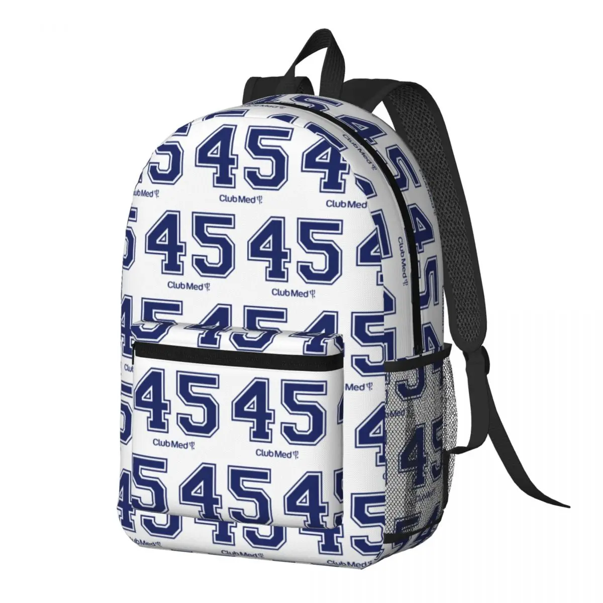 Number 45 Club Med Backpack Daypack Large Capacity Boys Girls BookBag School Bag Shoulder Bags for Men Women