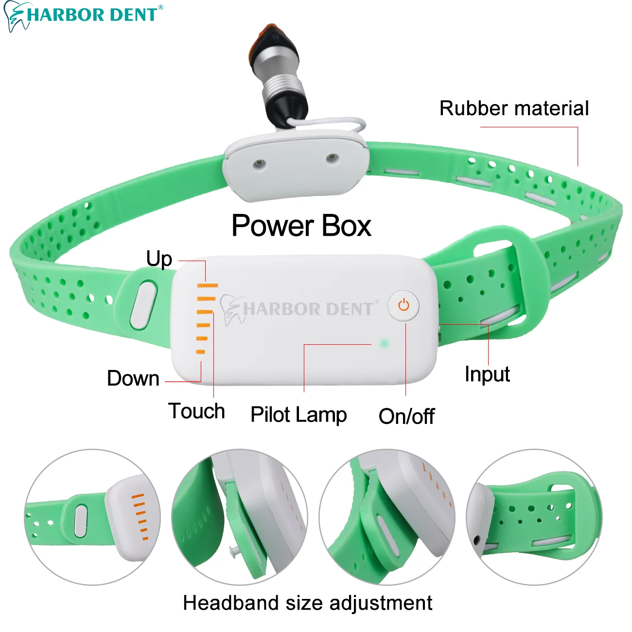 Ultra-light 5W Dental Lab Headlamp Wireless High brightness LED Light Dentistry Medical Otolaryngology Headband Lamp