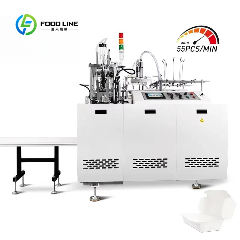Full Automatic High Speed Customized Disposable Paper Lunch Box Making Machine Competitive Price For Food Packaging Factory