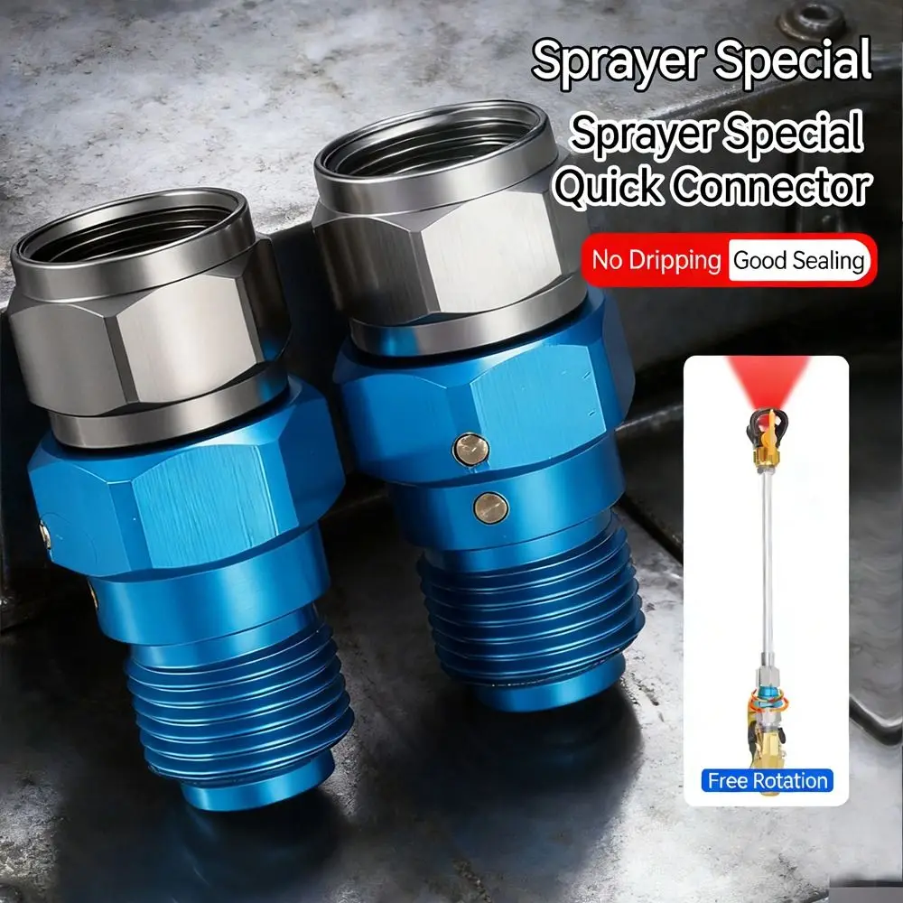 High Hardness Airless Sprayer Adapter Quick Connect Leak-Proof Rotatable Sprayer Connector 360° Rotatable Heavy Duty