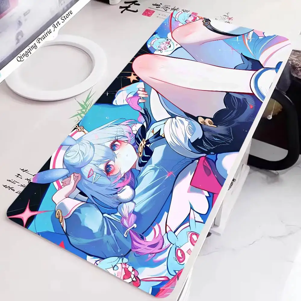 Sigewinne Anime Game Genshin Impact Mousepad Non-slip Suitable For Office Computers Laptops E-sports Game Desk Mats XXL Keyboard