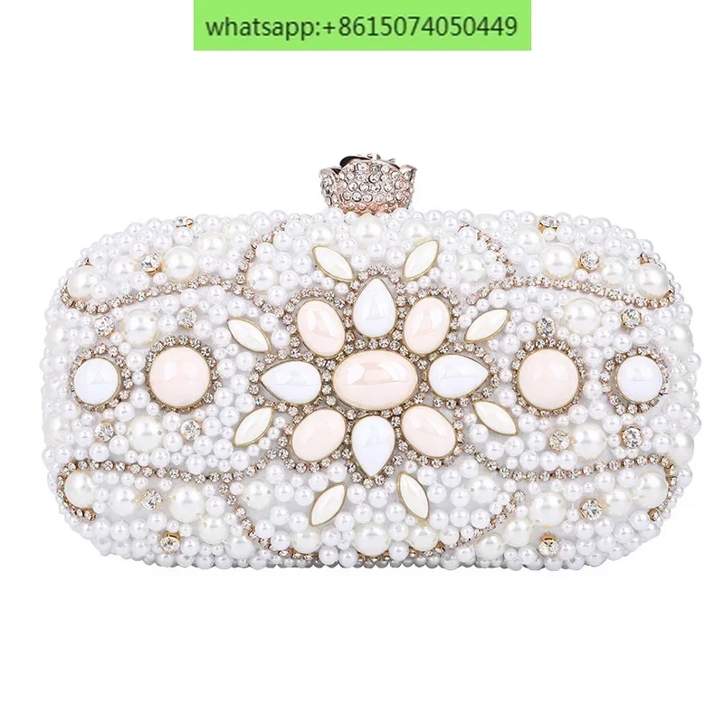 Neue Perle Abendessen Tasche einfache Mode elegante Temperament Clutch Bag Braut Abendtasche