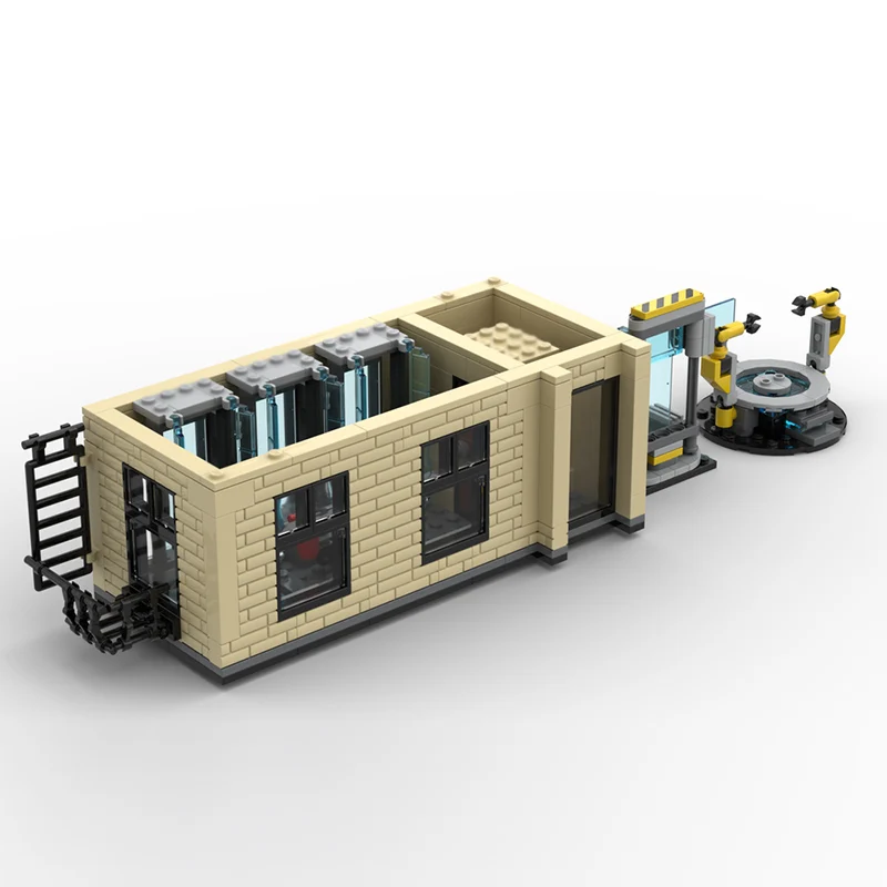 City Street View Model MOC Building Bricks Satellite Armor Hall Modular Technology Gifts Holiday Assemble Children Toys Suit