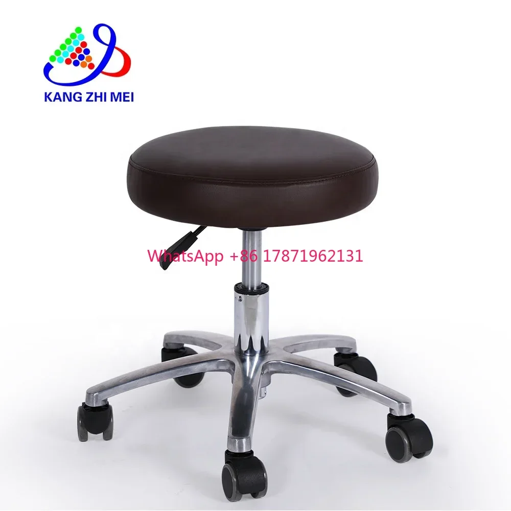 

Technician Stool Chair with Wheels Kangmei Salon Furniture Adjustable Hydraulic Round Rolling Pedicure