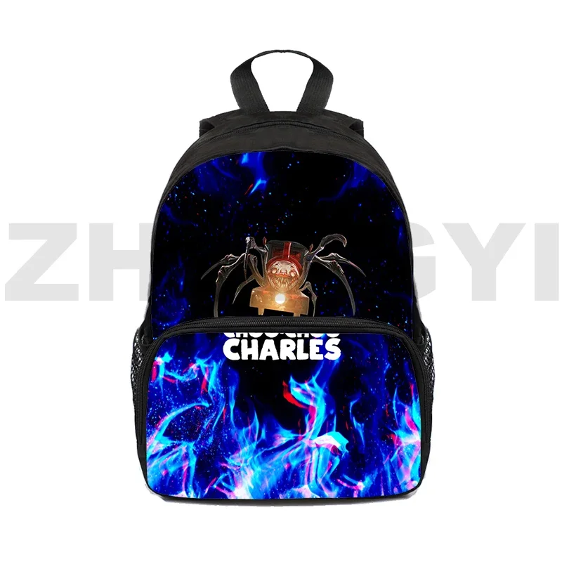 12/16 Small Bookbag 3D Horror Game Choo-Choo Charles Backpack for Teenager Student Creative Schoolbags Notebook Urban Rucksack