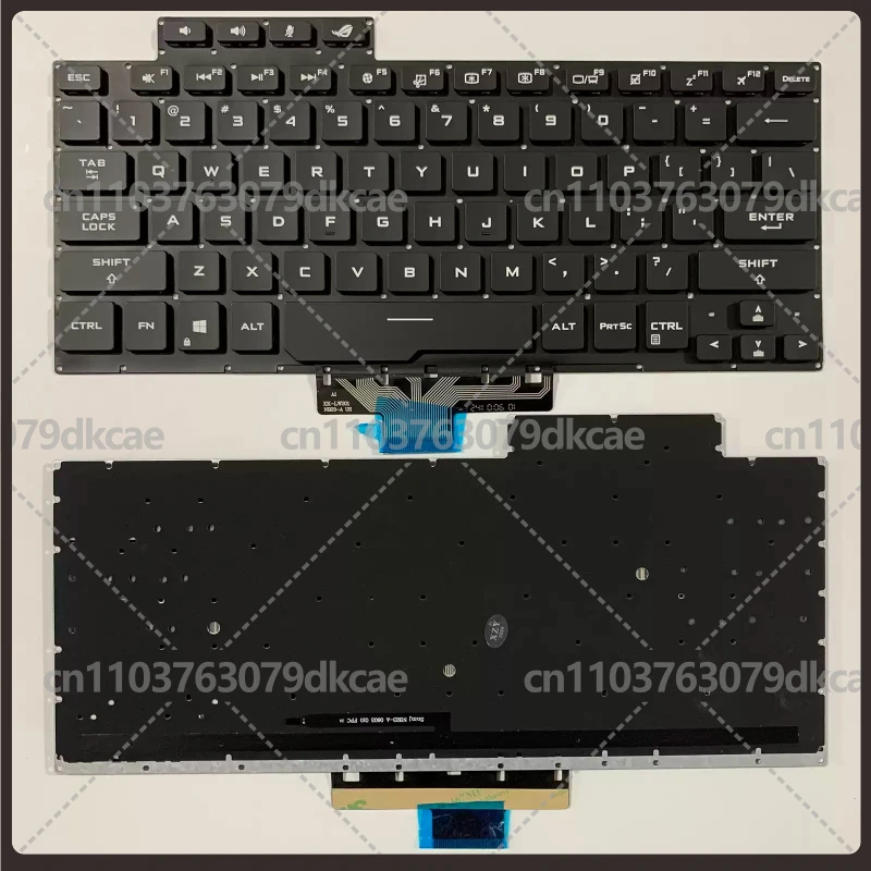 Teclado para Portátil ASUS ROG G14 Zephyrus G14 GA401Q GA401U GA401V, Diseño Estadounidense