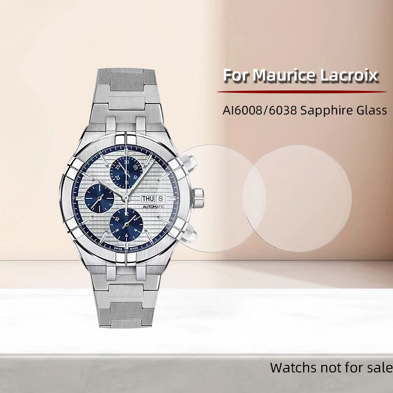 ل موريس لاكروا أيكون AI6038 ساعة زجاج AI6008 الياقوت الزجاج 34 مللي متر 32.5 مللي متر شقة الياقوت مرآة المضادة للخدش قناع ساعة عدسة #1