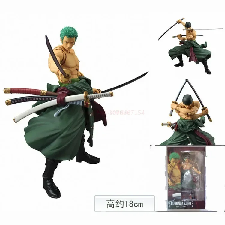 18Cm Eendelige Actiefiguren Luffy Roronoa Zoro Aas Variabele Gelede Beweegbare Gewrichten Collectie Model Speelgoed Kinderen Kerstcadeaus