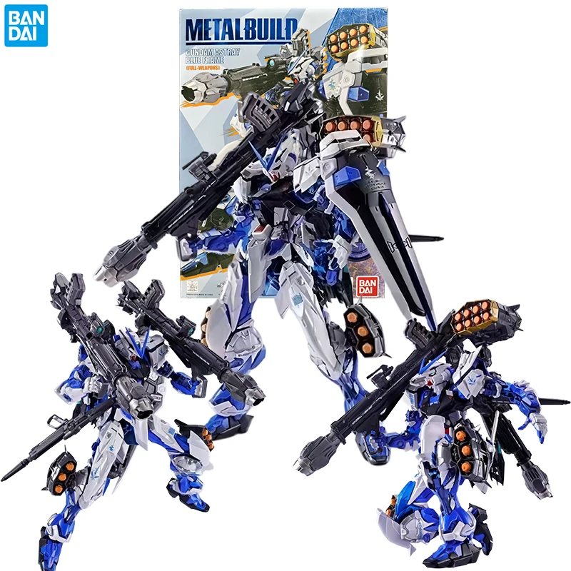 Bandai MB Gundam Seed Astray Blue Frame Action Doll Metal Building Blocks Anime Toy Finished Model Kit Original Box