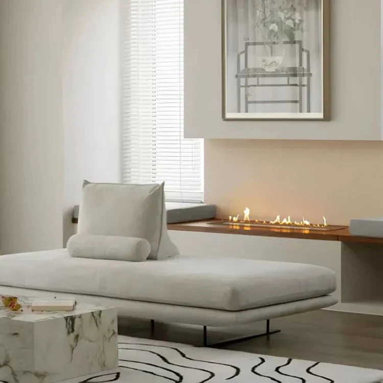 Bioethanol Fireplace Insert, 1500mm Stainless Steel Linear Ethanol Burner, Modern Ventless Indoor Fireplace for Villa Hotel