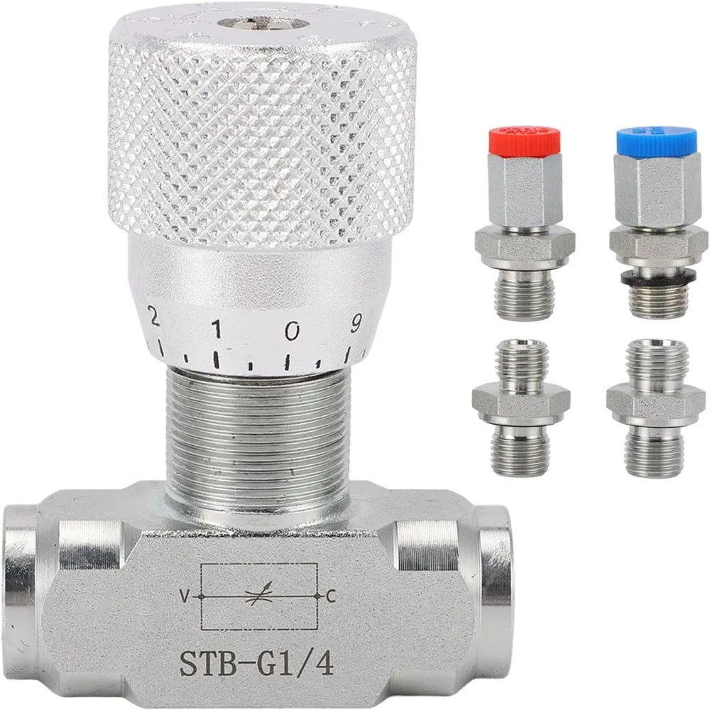 G1/4 Thread Hydraulic Control Valve L08 Metric Thread M14 Connection Flow Control Valve Bidirectional Restrictor Throttle Check