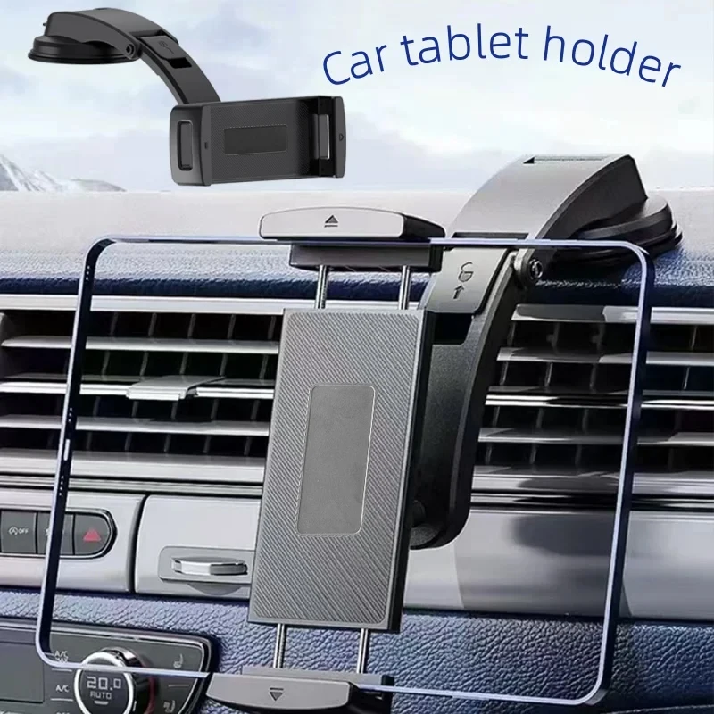 Strong Sucker Car Tablet Holder Mount for Samsung Galaxy Z Fold 4 3 2 IPhone IPad Mini Air GPS Stand Soporte Tablet Coche view 2
