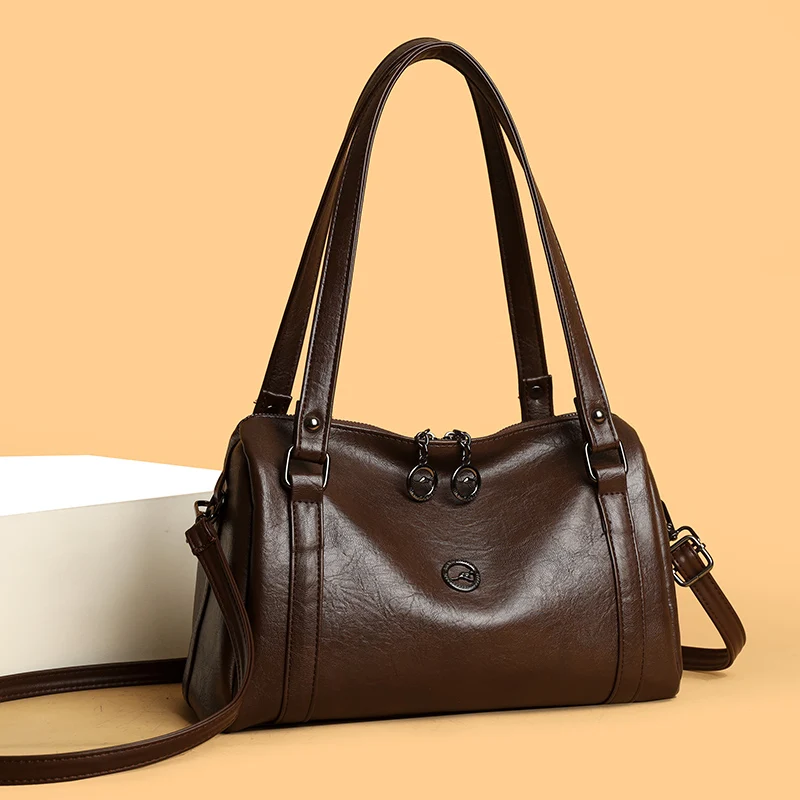 

Новая модная женская сумка через плечо из искусственной кожи, мягкая элегантная сумка-тоут, универсальная для повседневного использования, с регулируемым ремнем.