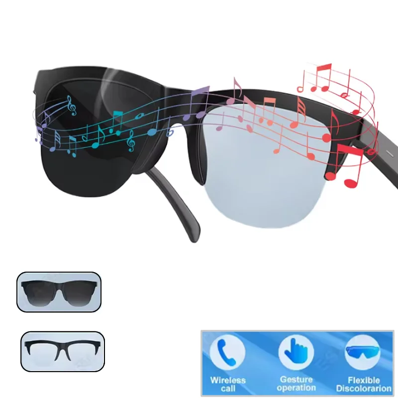 

Солнцезащитные очки с Bluetooth-наушниками V5.3: новые, умные, для звонков без рук, аудио, для активного отдыха, с защитой от синего света