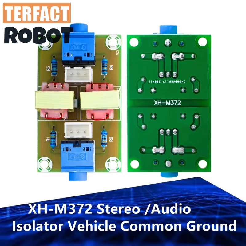 XH-M372 Stereo /Audio Isolator Vehicle Common Ground Suppression Interference Noise Isolation Module Transformer Coupler
