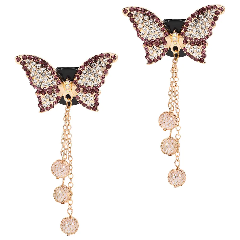 

2pcs Car Perfume Vent Clips Sparkling Butterfly Aromatherapy Diffuser Clip For Women Auto Freshener Accessories Interior Scent