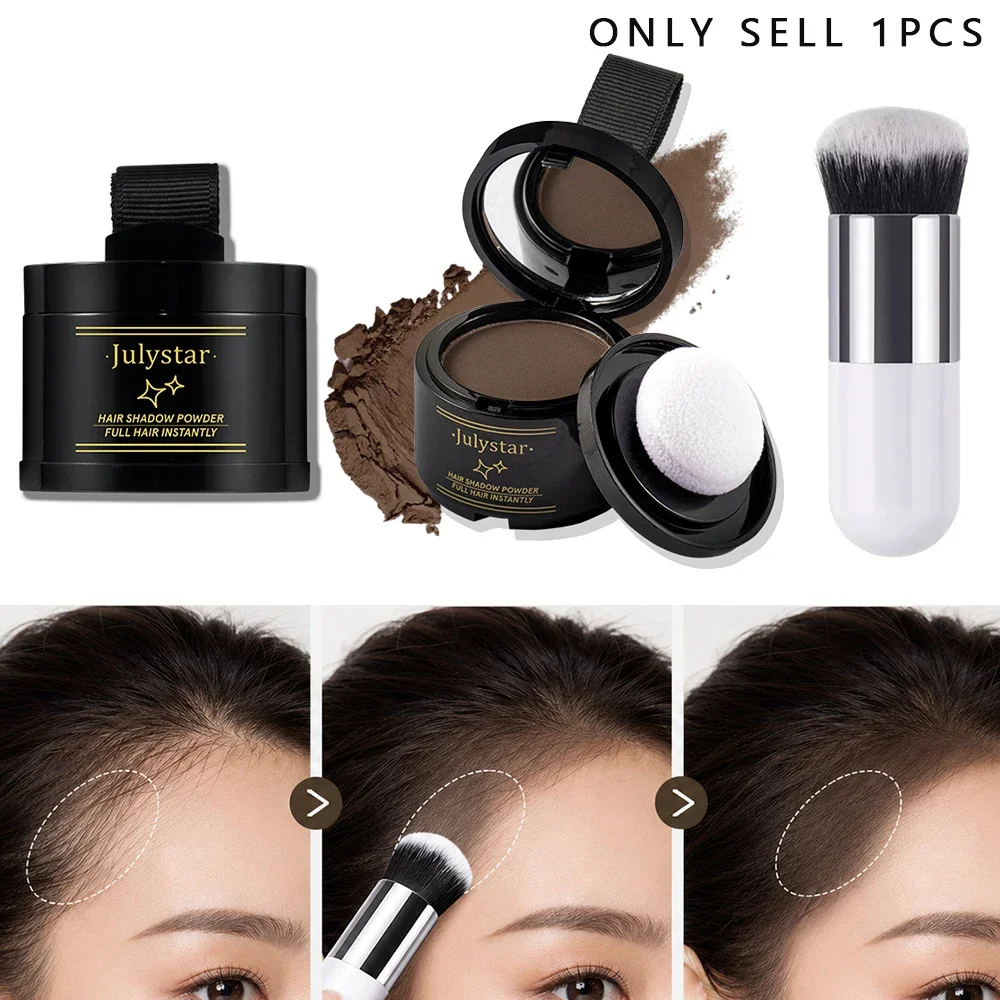 Waterproof Hairline Filling Powder, Quick Cover Sparse Hair Roots, Compact Design with Mirror and Soft Sponge Puff