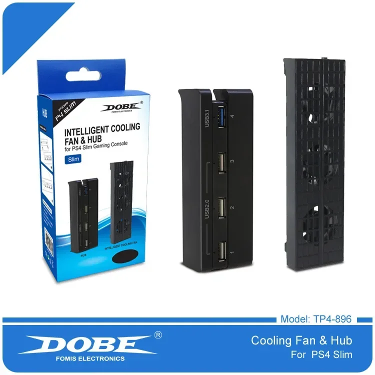 طقم ملحقات فائقة لهاتف سوني بلاي ستيشن 4 ، مروحة تبريد ومحور USB ، USB sour ، USB