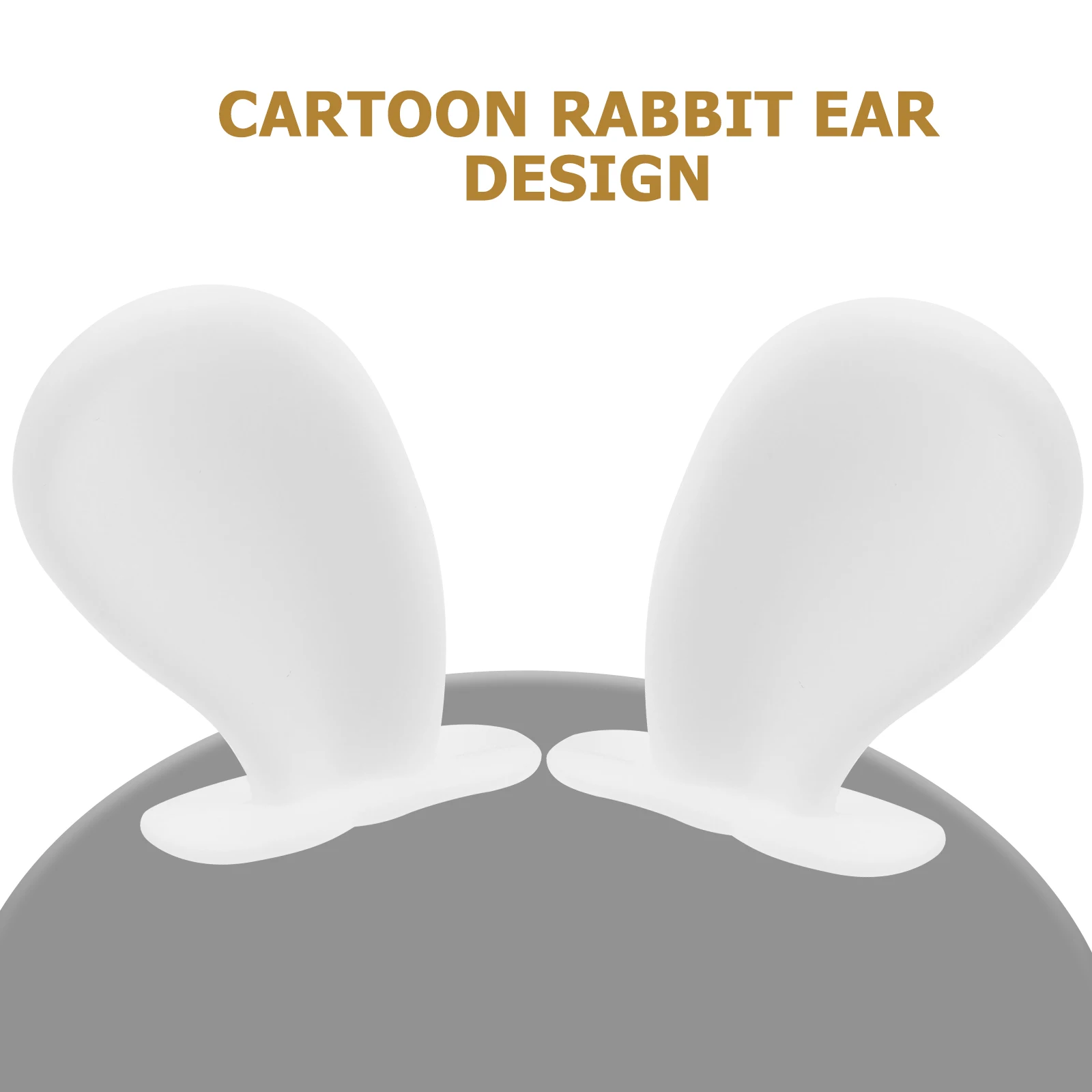

Creative Decoration Motorbike Rabbit Ears White Silica Gel Lightweight Durable Cartoon Design Stand Out Crowd Unique Style